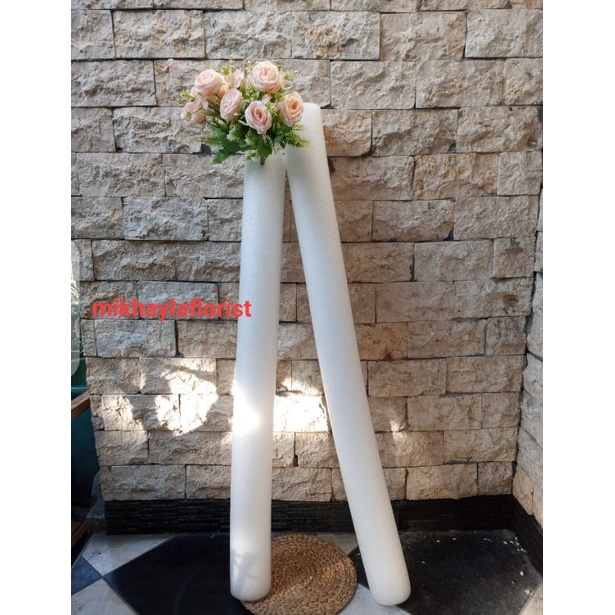 Gabus elastis bulat panjang 1 meter // busa bunga // dekorasi pelaminan //backdrop