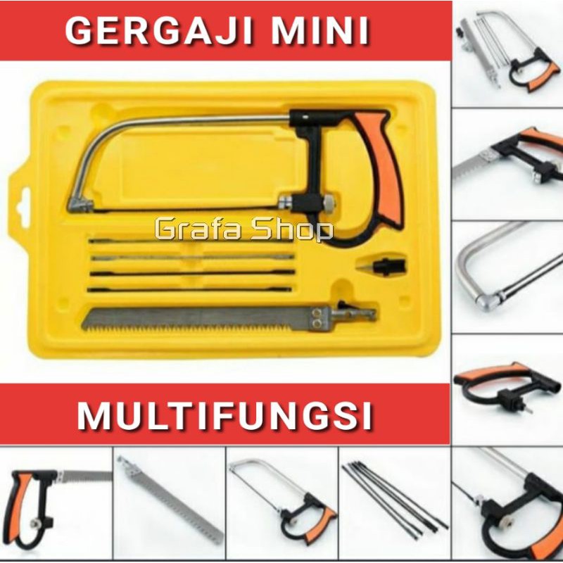 Gergaji Tangan Set 8 In 1 Multifungsi Serbaguna Besi Kayu Kaca Shopee Indonesia