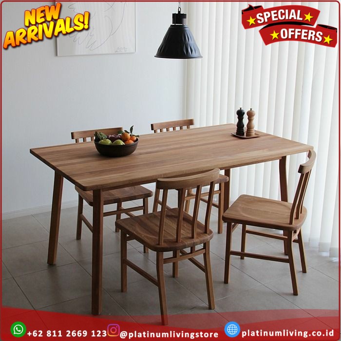Meja makan Okinoki dining table Platinumliving Furniture