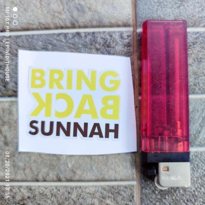 

Stiker Vinyl Bring Back Sunnah Kata Lucu Nyleneh Humor Motor HP Sepeda