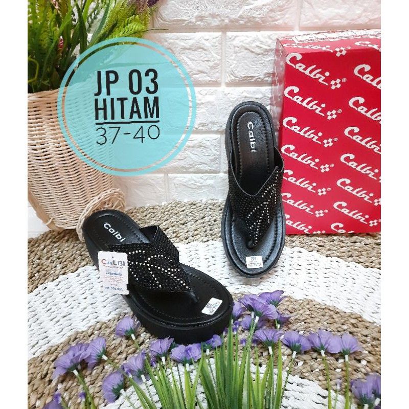 [TERMURAH-COD] WEDGES CALBI MOTIF DAUN SANDAL WEDGES WANITA TERMURAH SANDAL WEDGES SANDAL PESTA