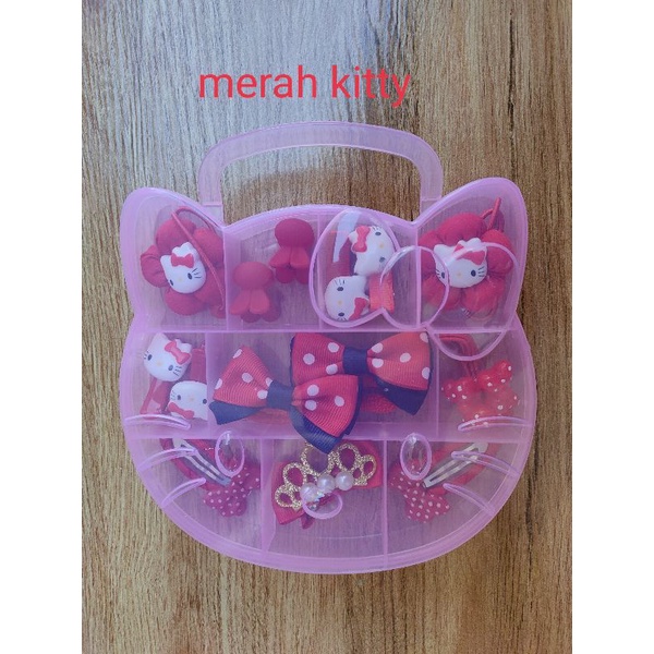 Set jepit / set kalung anak import dengan kotak