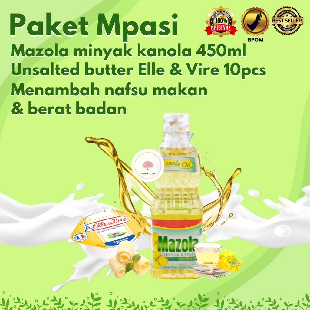 Paket mpasi makanan bayi 6 bulan lengkap unsalted butter anchor  elle & vire unsalted butter mazola 