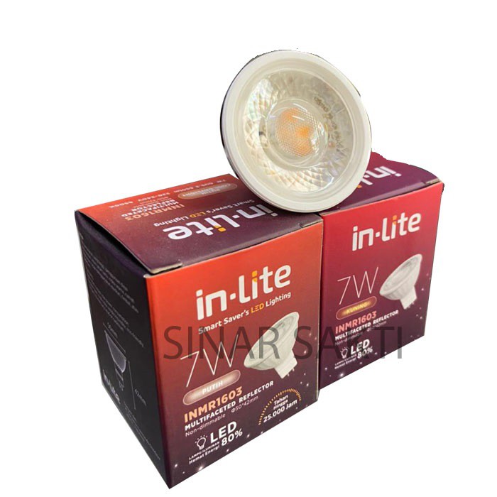 INLITE Lampu MR16 7W 7 W 7 Watt 7WATT Lampu Halogen In-Lite INMR1603