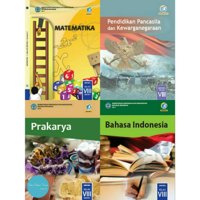 Buku Paket Sekolah SMP kelas 8 VIII Matematika IPA Bahasa Inggris Indonesia PAI Islam PPKn IPS PJOK