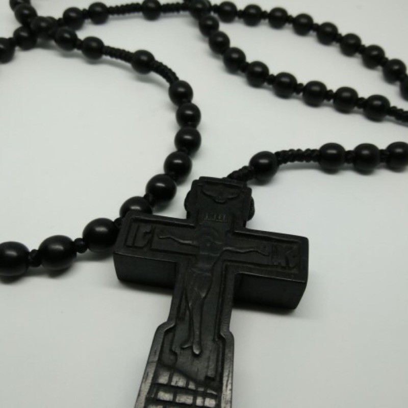 Rosario kayu langka eboni hitam