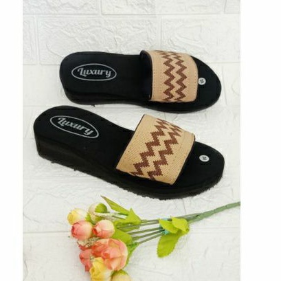 SANDAL SELOP - SANDAL SLOP WANITA - SANDAL TURKI - SANDAL RAJUT - SANDAL WEDGES