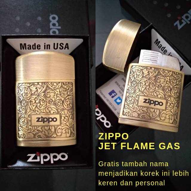 Korek api korek gas zippo gratis tambah nama