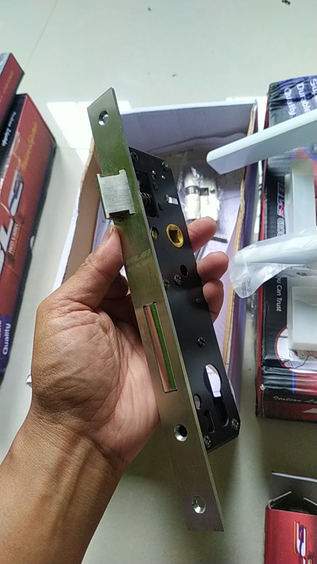 Handle Plate Set Aluminium Bellucci 839 L66 Set (handle Plate+body+cylinder) White