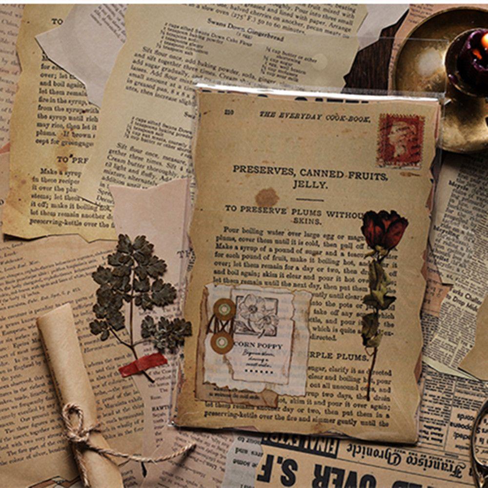 R-flower 25pcs Retro Kertas Stiker Kantor Perlengkapan Sekolah Memo Pads Notes Diary Dekorasi Album Scrapbooking Hias