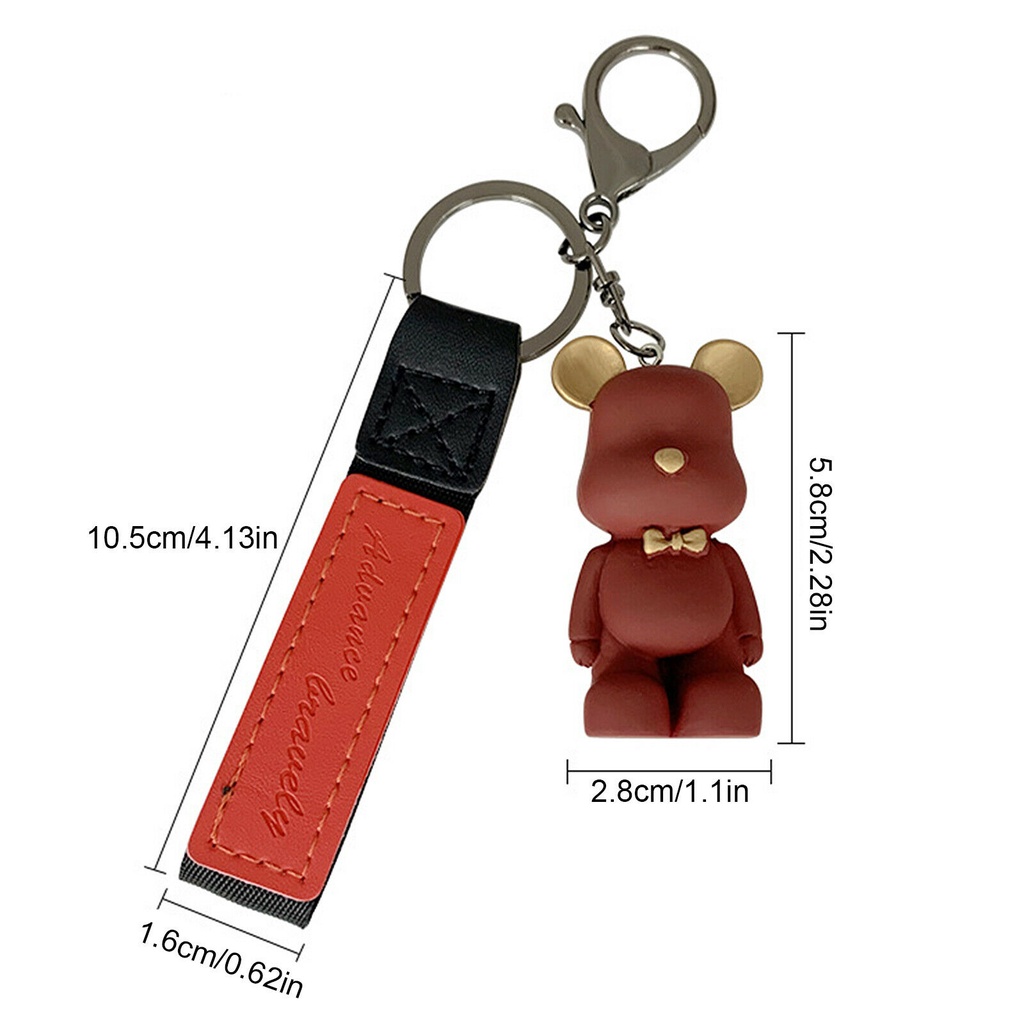 Nordic style bear keychain Cute Cartoon Disney Marvel Key Chain doll key Ring Portable Party Gift