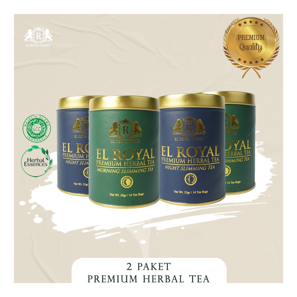 El royal Premium Tea /Teh Pelangsing siang &amp; malam (1 paket) - El Royal