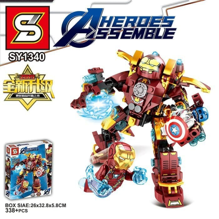 Lego Bricks Super Heroes Assemble Ironman Avengers Hulkbuster / SY1340