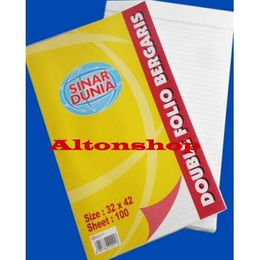 

Sinar Dunia Kertas Double Folio Bergaris isi 100 Lembar atk