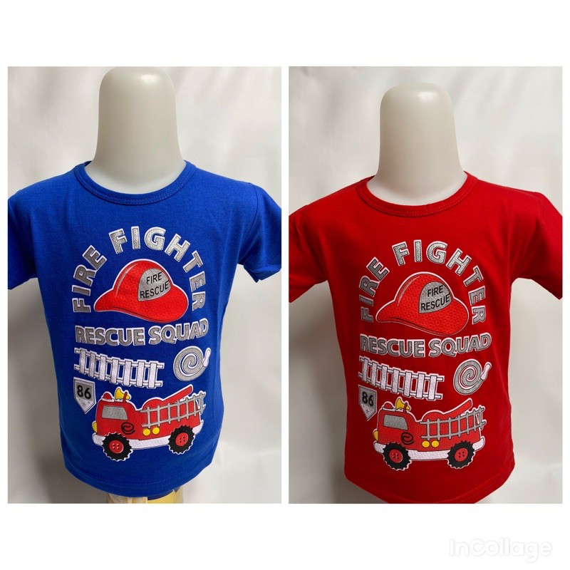 Kaos anak laki2-kaos FIRE FIGHTER 1-11tahun