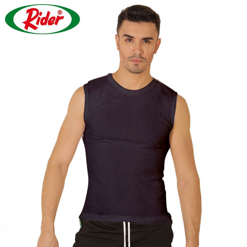 Kaos Tank Top O-Neck Pria Rider R227BW (Hitam/Abu)