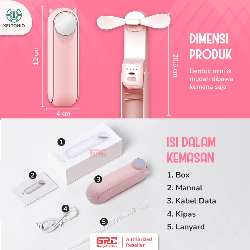 Kipas Angin Portable Mini Wind Elf Mini Fan Kipas Genggam Saku Lipat