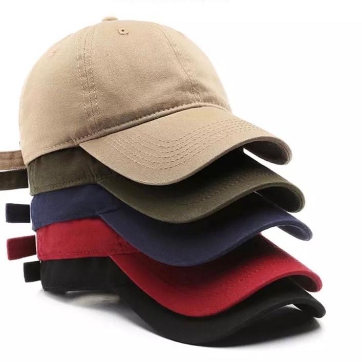 HARGA FLAT Topi Baseball Polos Hitam Bahan Raffel Penyetel Cakop Besi 5.5 sale/SHOPEE MALL/【SHOPEE M