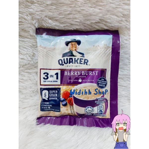 Quaker 3 in 1 Malaysia / Quaker 3in1 Coklat / Vanilla / Berry Burst / Mocha / Quaker Matcha