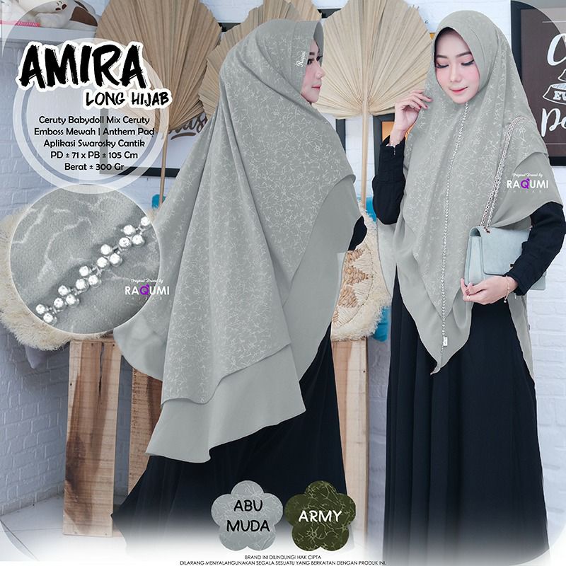 amira long hijab/khimar amira/keruudng long hijab
