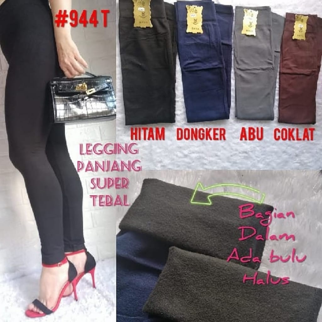 FWR - Legging Polos Panjang Wanita Super Tebal Import 944T