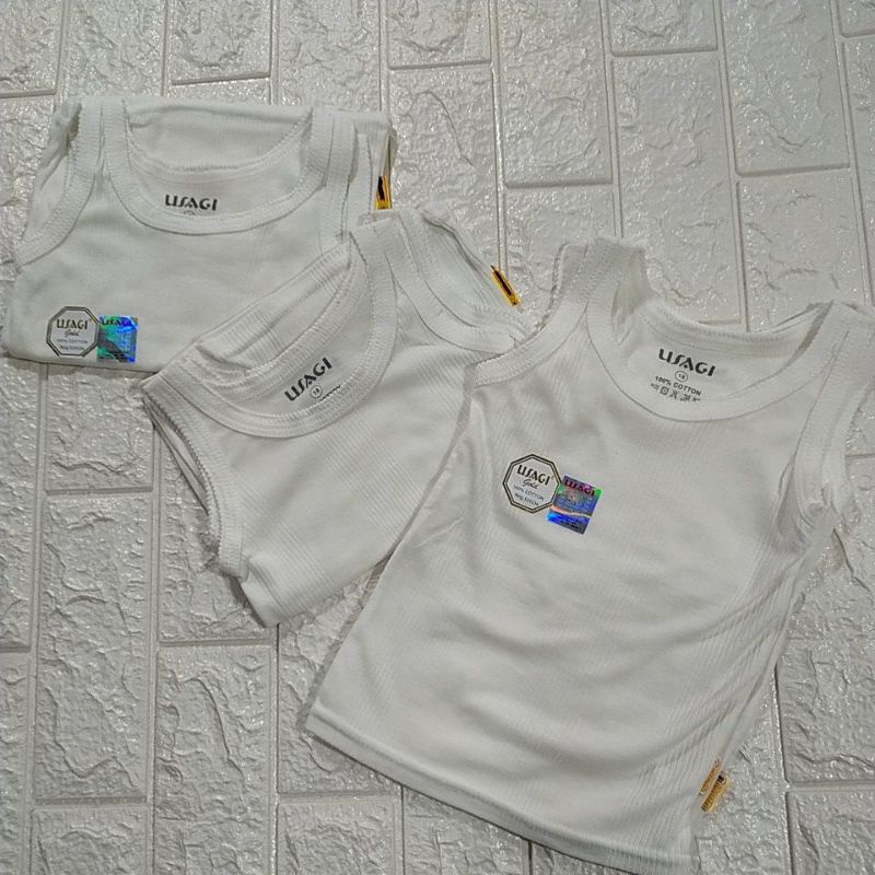 SINGLET Bayi USAGI SNI || SINGLET USAGI Anak GOLD PUTIH LUSINAN GROSIRAN RESELLER DROPSHIP || BOKSEN
