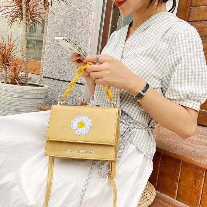 Rowling (Tas-76) SlingBag Wanita Motif Daisy Terbaru Wanita Modis/Tas Cantik Untuk Wanita Simple Casual Dan Mewah