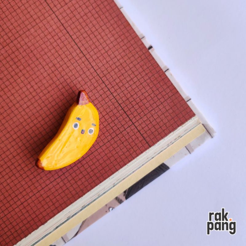 rak.pang Banana Clay Pin/Broch/Bros