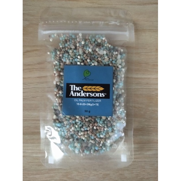 PUPUK THE ANDERSON 10-8-25+3MgO+TE UTUK TANAMAN KURMA, SUKULEN, BONSAI, AROID