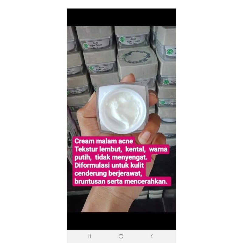 Acne night cream msglow bpom
