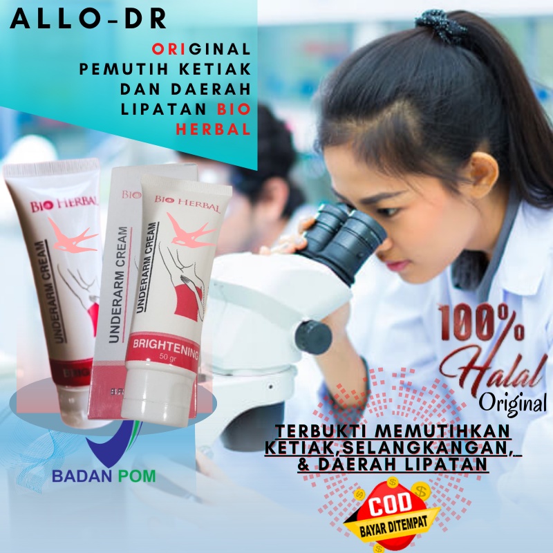 originaldr  Cream pemutih ketiak selangkangan bokong BIO HERBAL Underarm krim pemutih ketiak pemutih
