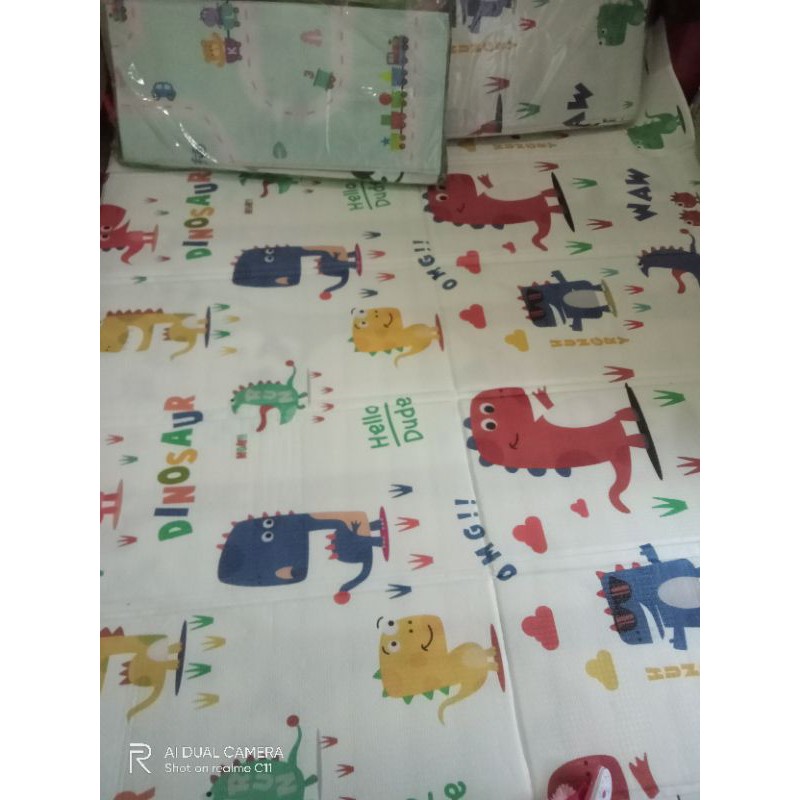 SHIMANO PLAYMAT BABY MATRAS BABY KARPET LIPAT DOUBLE KARAKTER (INCLUDE TAS)