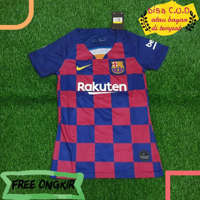 [COD]271 JERSEY BAJU KAOS OBLONG POLOS PRIA WANITA FUTSAL BARCELONA HOME LADIES GRADE ORI