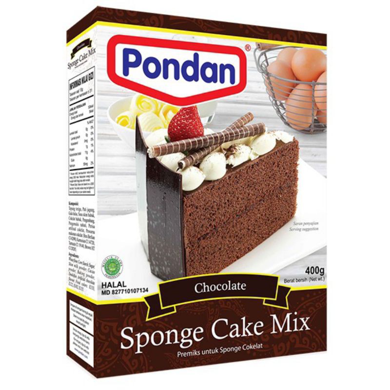 

PONDAN Sponge Cake Mix Chocolate 400 g | All Variant Pandan Coklat Moka