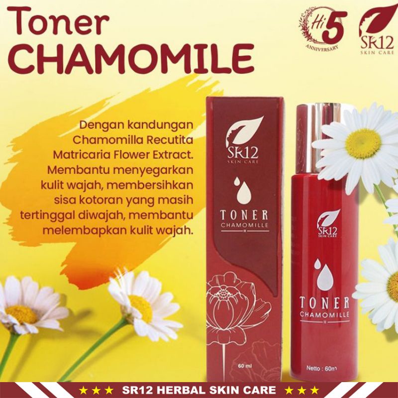 Toner Wajah SR12 | Acne Toner SR12 &amp; Toner Chamomille SR12 | Pembersih Wajah SR12 Skincare Solusi Jerawat