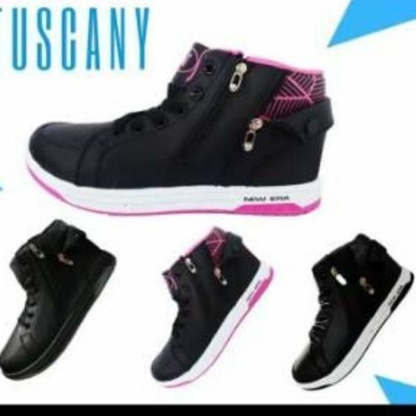 SEPATU SEKOLAH ANAK HITAM NEW ERA TUSCANY/REBECCA SEPATU ANAK HITAM SIZE 30-42 {SRT.26Au22r}