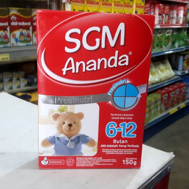 

Susu SGM Ananda 6-12 bulan 150gr Presinutri 2