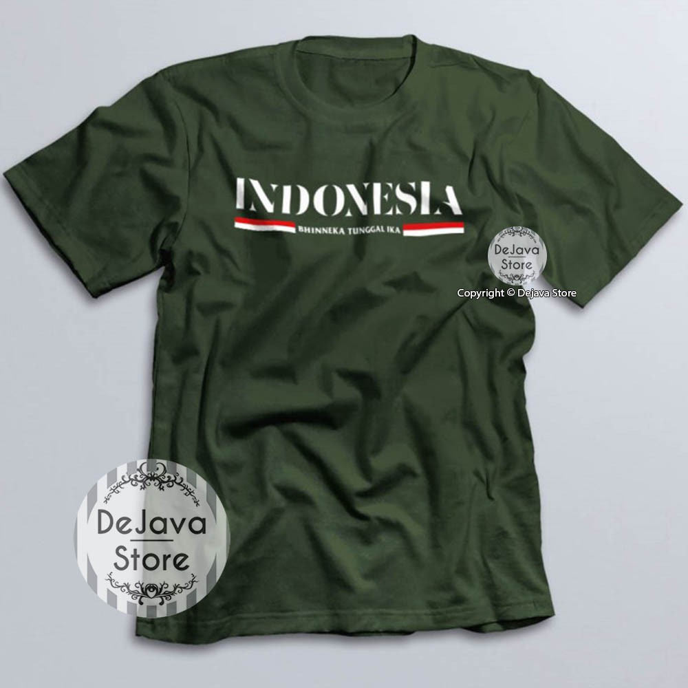 Kaos Distro Indonesia Bhinneka Tunggal Ika Baju Agustus Cotton Combed 30s Unisex Premium | 4385-6