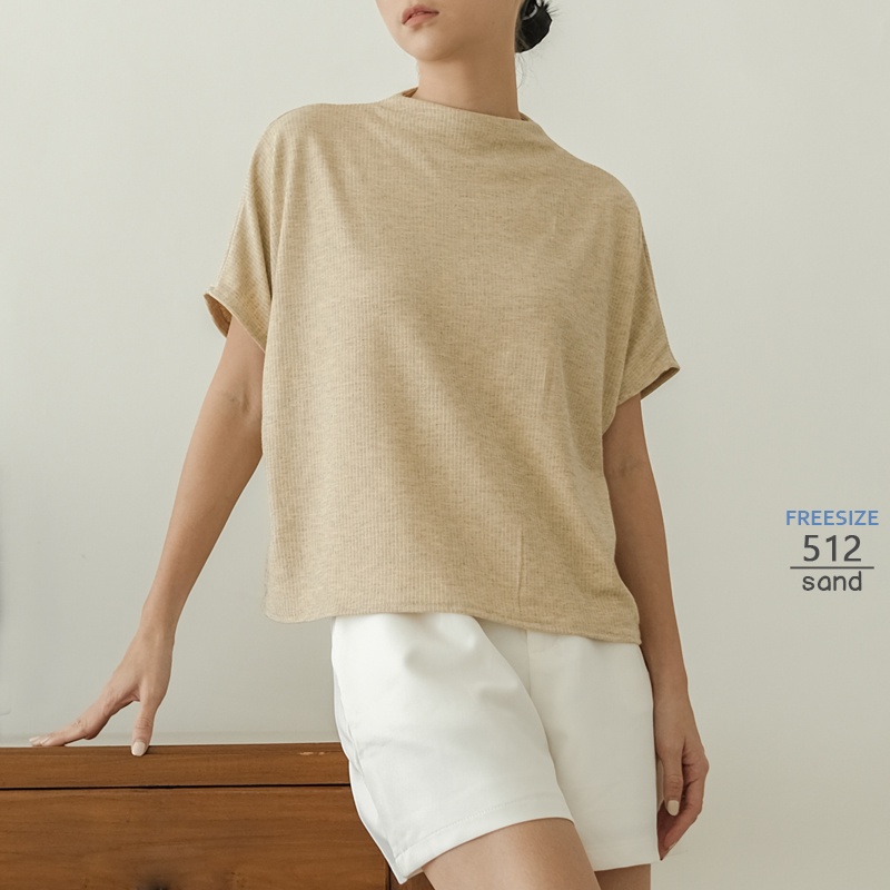 ARENA - Basic High Neck Women Rib Tops