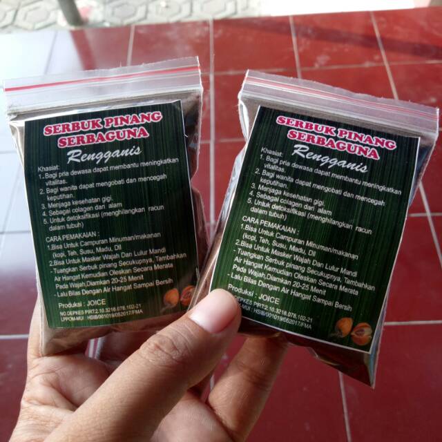 

SERBUK BUAH PINANG RENGGANIS