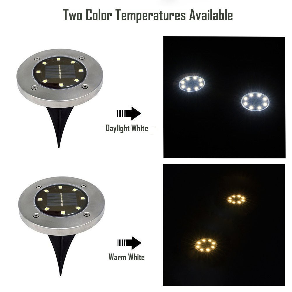 [Bayar Di Tempat][HOT DEALS] Lampu Taman 8 LED Tenaga Surya untuk Outdoor // POPULER/FASHION/Premium