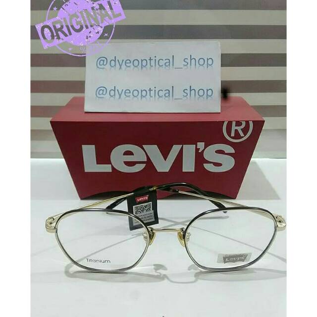 Frame kacamata minus Levi's LS97047 C02 BRN 51-21-140 TITANIUM ORIGINAL 100%