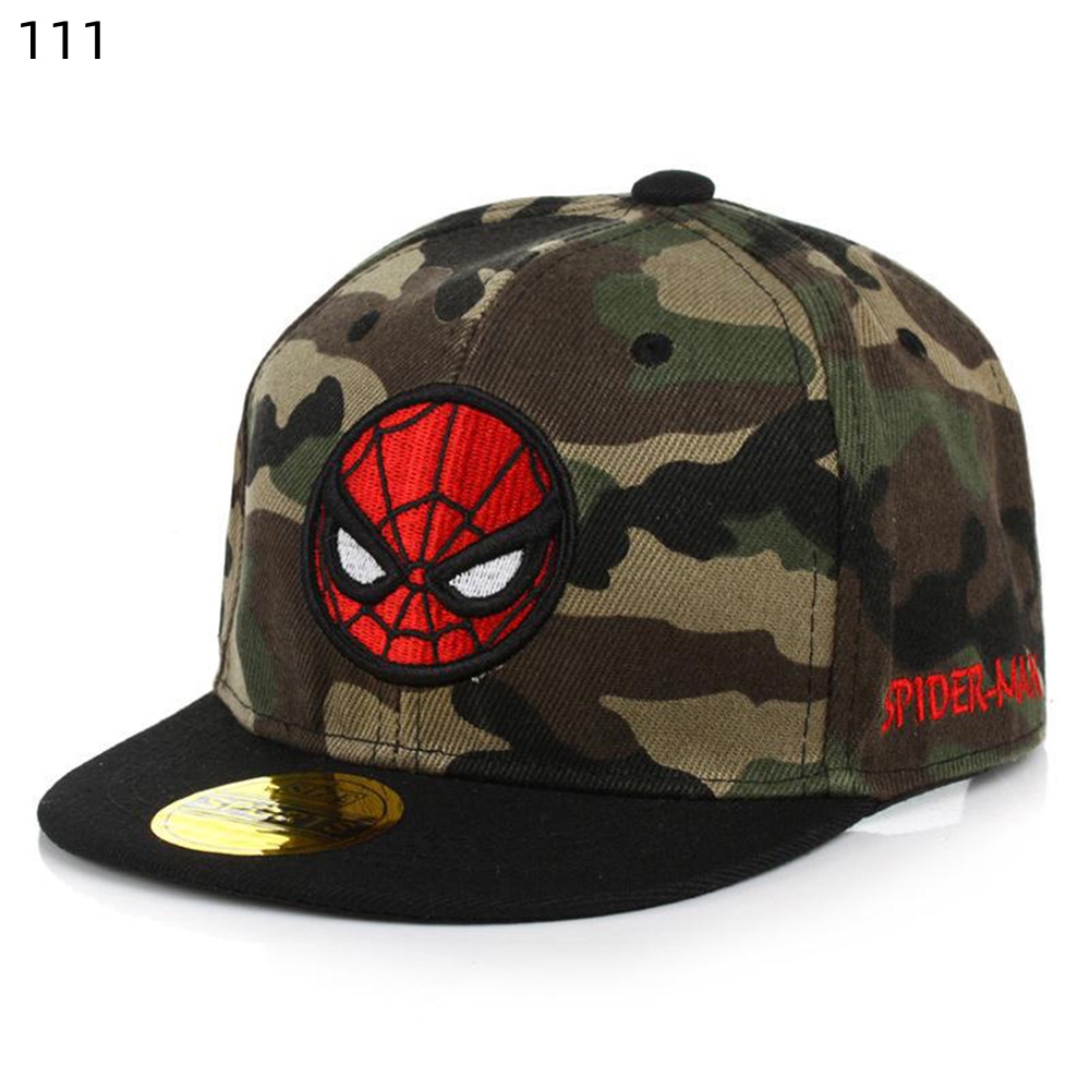 【COD Tangding】Topi Baseball Motif Kartun Spiderman Gaya Hip hop Untuk Anak Laki-Laki / Perempuan