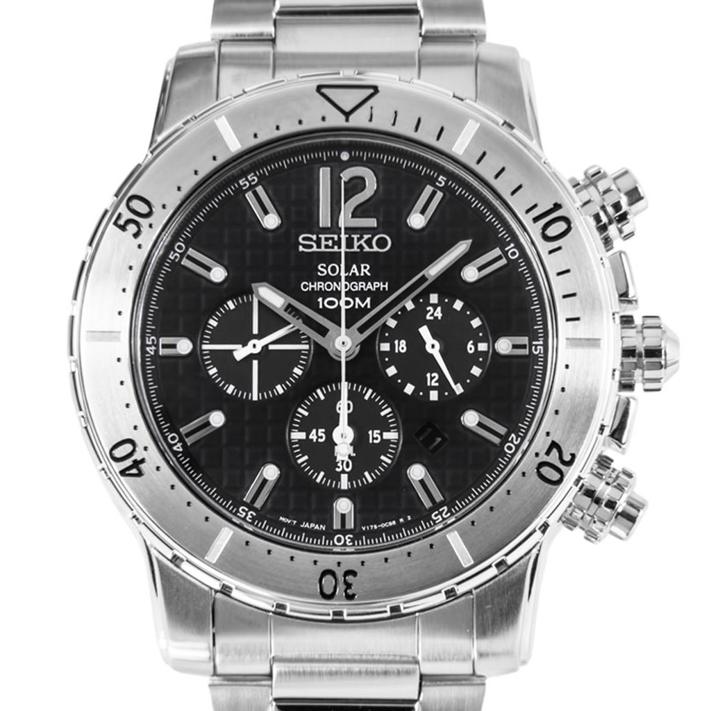 Seiko Solar Mens SSC223P1 Chronograph | Jam Tangan Pria SSC223