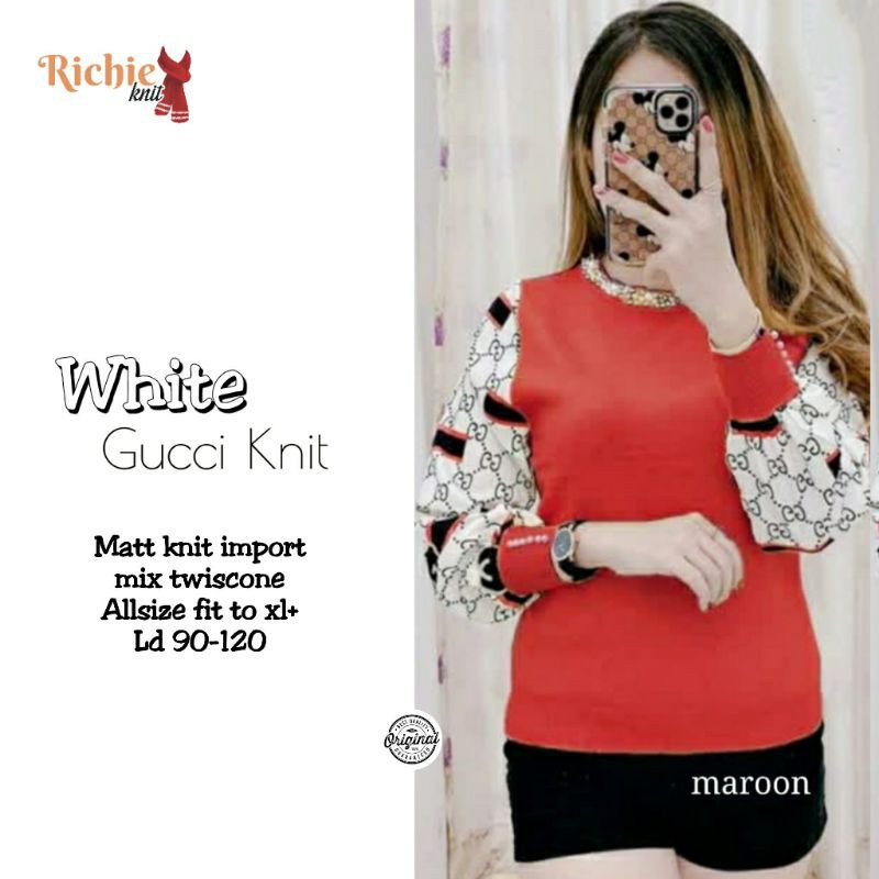 white gucci knit