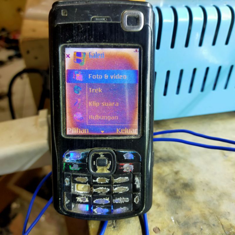 NOKIA N70-01. MADE IN FINLAND.RUSAK LCD MESIN OKE. JARINGAN OKE. FISIK SESUAI FOTO. (TANPA BATRE)