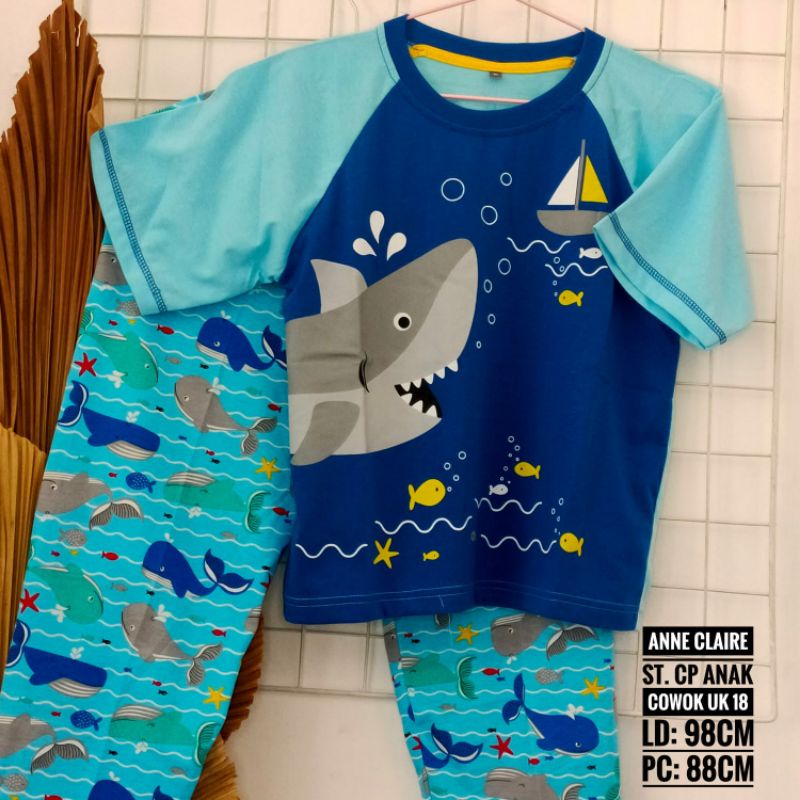 ANNE CLAIRE - BABYDOLL CP COWOK SIZE 14 - 18 | BABYDOLL COWOK REMAJA| SETELAN ANAK COWOK RUMAHAN | B