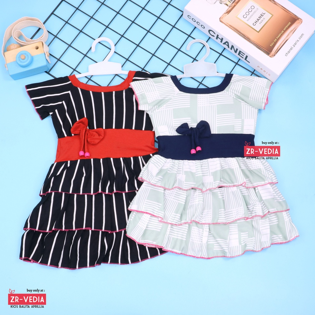 Dress Nayla uk Bayi 3-12 month / Dress Bayi Anak Perempuan Motif Murah Baju Pesta Kado Anak Grosir