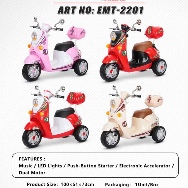 MOTOR AKI EXOCOTIC EMT 2201~COCOK UNTUK KADO(GOSENT/JNE/INDAH CARGO)