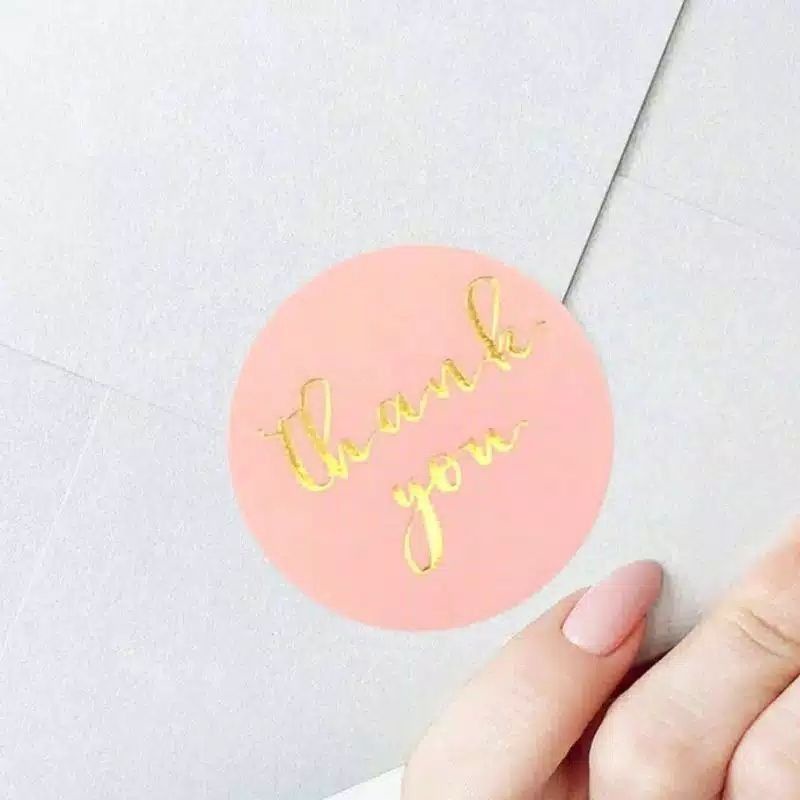 1 Lembar Sticker Thank You / Stiker Terimakasih Ukuran 2,5 cm untuk Label Segel Olshop || Jilid 2